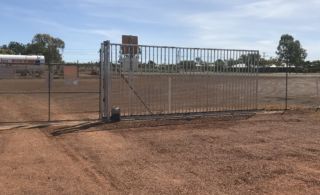 Airport Landing strip entry sliding gate, Halls Creek WA